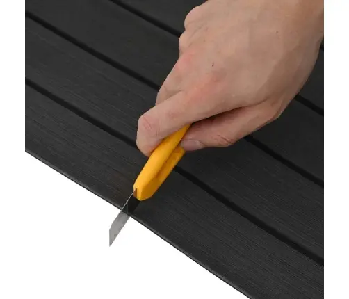 Valčių Grindys Tamsiai Pilka Ir Juoda 240 X 90 Cm Eva Putos