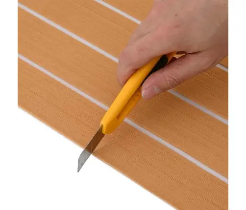 Laivu Grīda Pašlīmējoša Brūna Un Balta 240X90 Cm Eva Putas Vidaxl