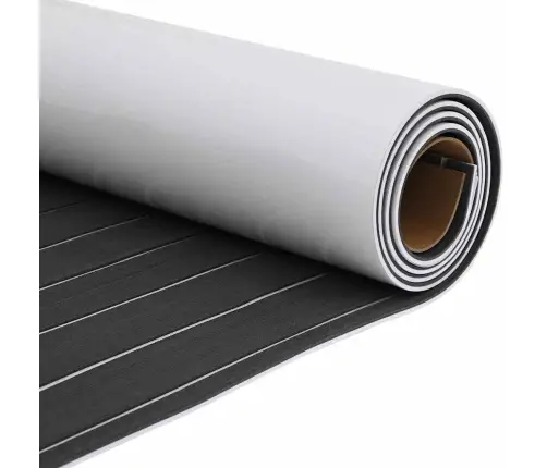 Valčių Grindys Tamsiai Pilkos Ir Baltos Spalvos 240 X 90 Cm