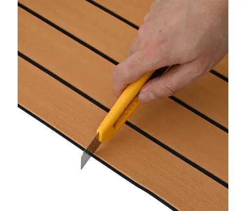 Paadi Põrand Pruun Ja Must 240 X 60 Cm Eva Vaht