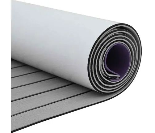 Laivu Grīda Pašlīmējoša Gaiši Pelēka Un Melna 240X60 Cm Eva Putas Vidaxl