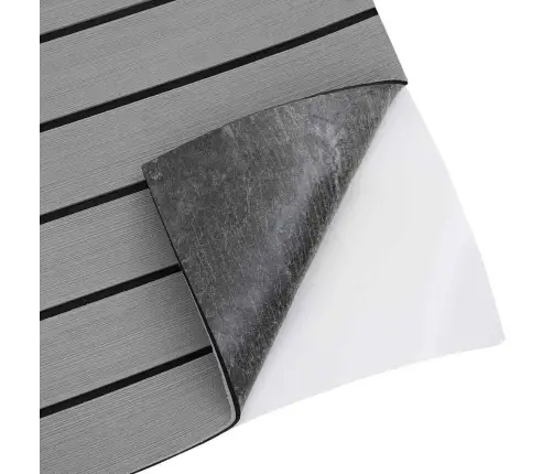 Laivu Grīda Pašlīmējoša Gaiši Pelēka Un Melna 240X60 Cm Eva Putas Vidaxl