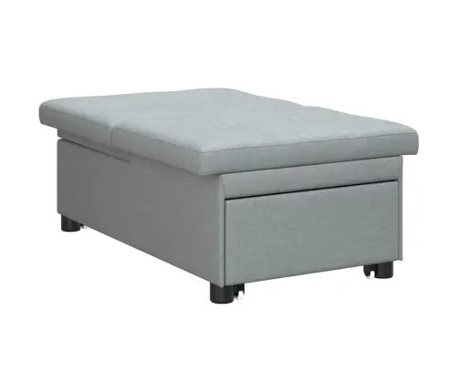 3-In-1 Dīvāngulta - Izvelkams Dizains Gaiši Pelēkā Audumā Vidaxl