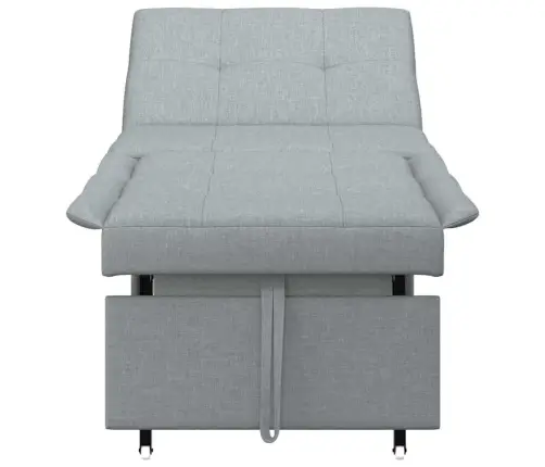 3-In-1 Dīvāngulta - Izvelkams Dizains Gaiši Pelēkā Audumā Vidaxl