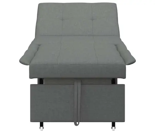 3-In-1 Dīvāns Gulta - Izvelkamais Dizains, Tumši Pelēks Audums Vidaxl