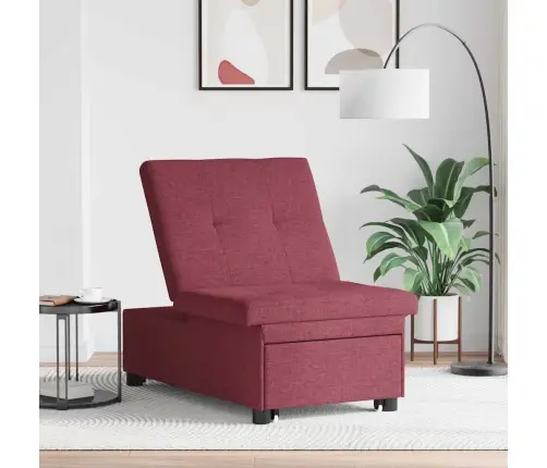 Dīvāngulta Ar Riteni Sarkana 191 X 67 X 82 Cm Audums Vidaxl