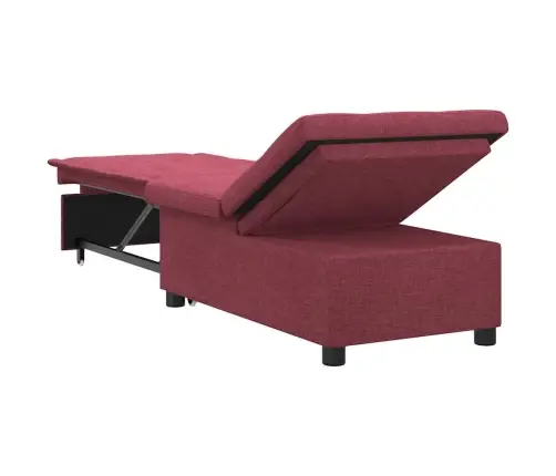 Dīvāngulta Ar Riteni Sarkana 191 X 67 X 82 Cm Audums Vidaxl