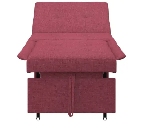 Dīvāngulta Ar Riteni Sarkana 191 X 67 X 82 Cm Audums Vidaxl