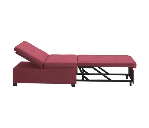 Dīvāngulta Ar Riteni Sarkana 191 X 67 X 82 Cm Audums Vidaxl