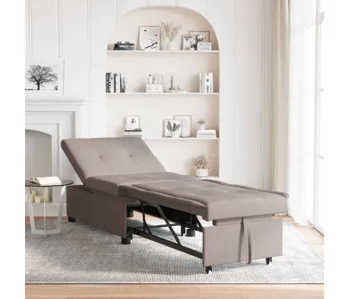 3In1 Dīvāngulta - Izvelkams Dizains, Taupe Audums Vidaxl