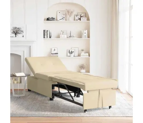 Dīvāngulta 3-In-1 Izvelkams Krēmkrāsā Vidaxl