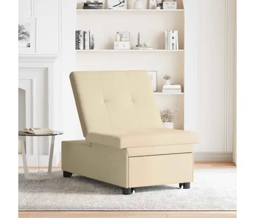 Dīvāngulta 3-In-1 Izvelkams Krēmkrāsā Vidaxl