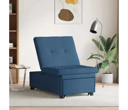 Väljatrükiga Diivanvoodi Sinine 194 X 50 X 82 Cm Vineer