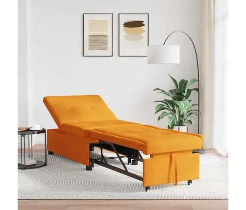 Dīvāngulta 3-In-1 Izvelkamais Dizains Tumši Dzeltenā Audumā Vidaxl