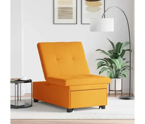 Dīvāngulta 3-In-1 Izvelkamais Dizains Tumši Dzeltenā Audumā Vidaxl