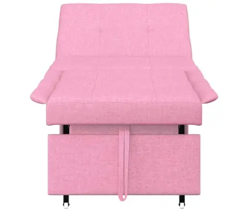 3-In-1 Dīvāngulta Rozā Audumā Vidaxl