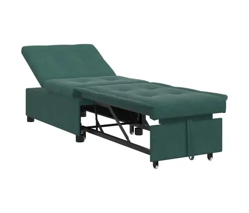 Dīvāngulta 3 In 1 Izvelkamais Dizains Tumši Zaļā Samta Vidaxl