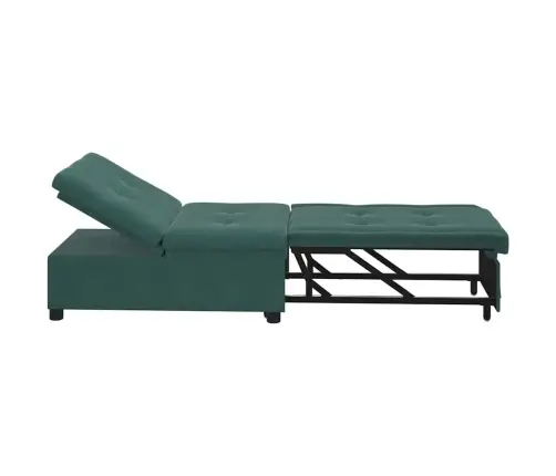Dīvāngulta 3 In 1 Izvelkamais Dizains Tumši Zaļā Samta Vidaxl