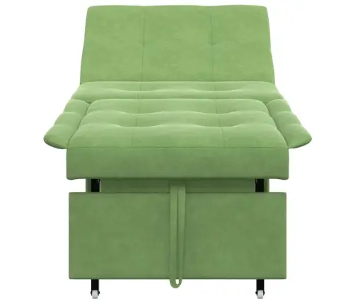Dīvāngulta 3-In-1 Izvelkamais Dizains Gaismas Zaļā Samta Vidaxl
