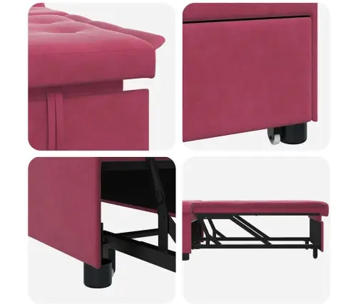 Sofa-Lova Vyno Raudonumo 67 X 194 X 38 Cm Aksomas