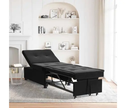 Diivanvoodi Must 67 X 194 X 38 Cm Samet