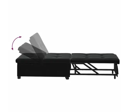 Diivanvoodi Must 67 X 194 X 38 Cm Samet