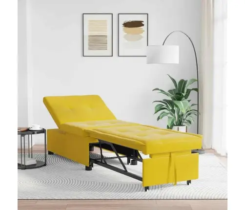 Sofa Lova Geltona 194 X 67 X 82 Cm Aksomas