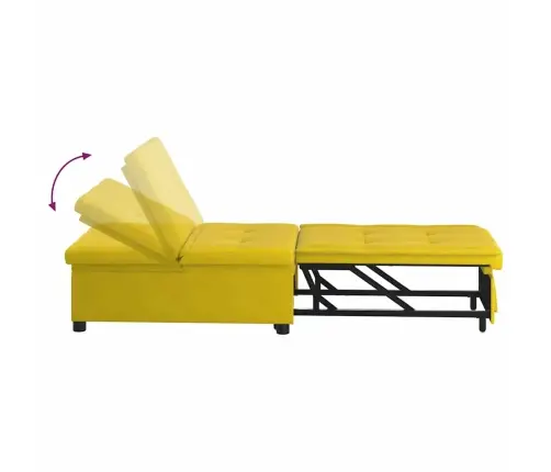 Sofa Lova Geltona 194 X 67 X 82 Cm Aksomas