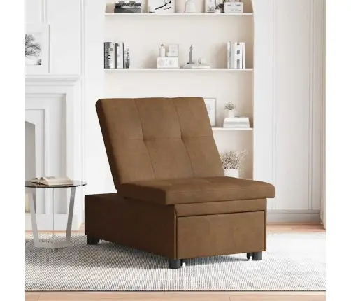 Dīvāngulta 3-In-1 Izvelkamo Dizainu Brūnā Mākslīgā Zamšā Vidaxl