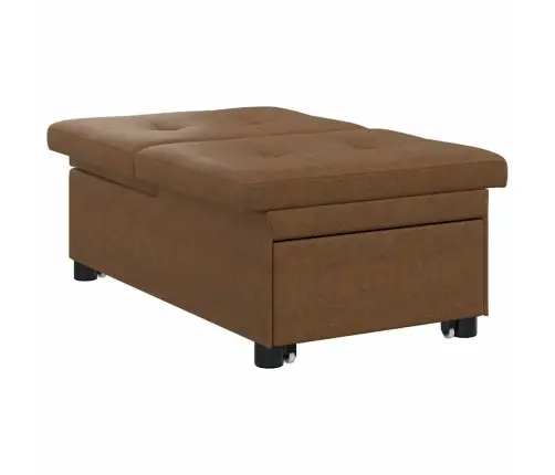 Dīvāngulta 3-In-1 Izvelkamo Dizainu Brūnā Mākslīgā Zamšā Vidaxl