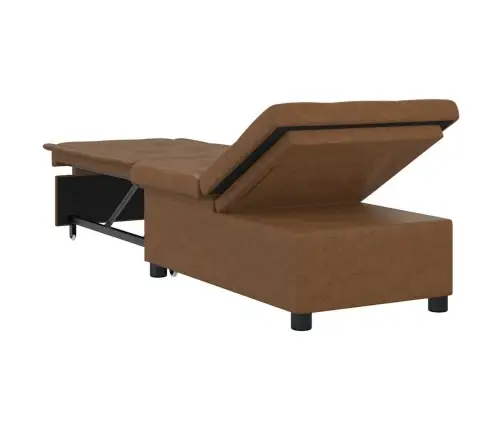 Dīvāngulta 3-In-1 Izvelkamo Dizainu Brūnā Mākslīgā Zamšā Vidaxl