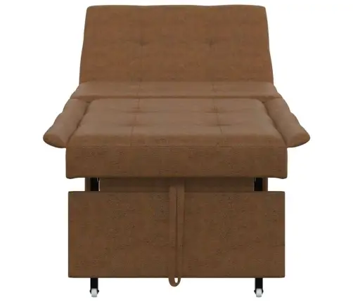 Dīvāngulta 3-In-1 Izvelkamo Dizainu Brūnā Mākslīgā Zamšā Vidaxl