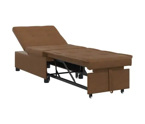 Dīvāngulta 3-In-1 Izvelkamo Dizainu Brūnā Mākslīgā Zamšā Vidaxl