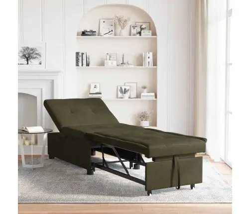 Izvelkamais Dīvāns 3-In-1 Izvelkamā Dizaina Tumši Pelēkā Mākslīgā Zamšādas Ādā Vidaxl