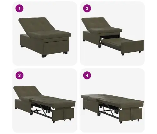 Izvelkamais Dīvāns 3-In-1 Izvelkamā Dizaina Tumši Pelēkā Mākslīgā Zamšādas Ādā Vidaxl