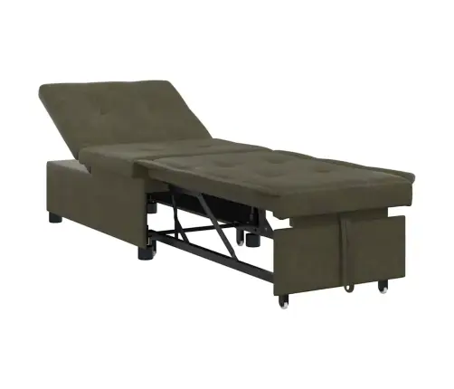 Izvelkamais Dīvāns 3-In-1 Izvelkamā Dizaina Tumši Pelēkā Mākslīgā Zamšādas Ādā Vidaxl