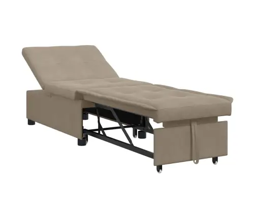 3-In-1 Izvelkamais Dīvāns-Gulta Taupe Audumā Vidaxl