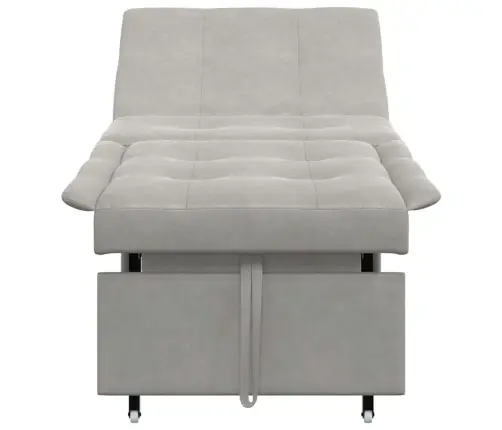 Ištraukiama Sofa-Lova Šviesiai Pilka 194 X 67 X 82 Cm