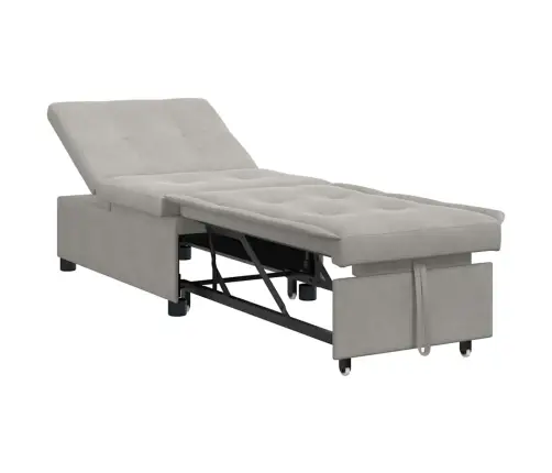 Ištraukiama Sofa-Lova Šviesiai Pilka 194 X 67 X 82 Cm