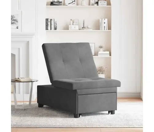 Dīvāngulta Ar Riteni Tumši Pelēks 194 X 50 X 82 Cm Vidaxl
