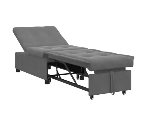 Dīvāngulta Ar Riteni Tumši Pelēks 194 X 50 X 82 Cm Vidaxl