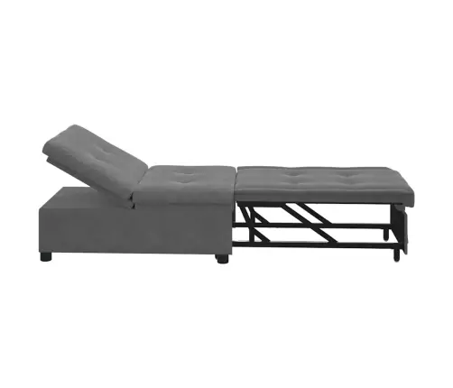 Dīvāngulta Ar Riteni Tumši Pelēks 194 X 50 X 82 Cm Vidaxl