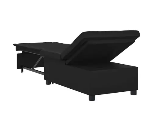 3-In-1 Izvelkamais Dīvāns Melnā Audumā Vidaxl