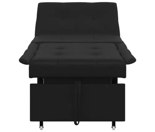 3-In-1 Izvelkamais Dīvāns Melnā Audumā Vidaxl
