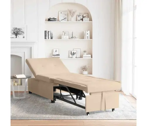 Diivanvoodi Padjaga Cream 67 X 194 X 82 Cm Mikrofiber Kangas