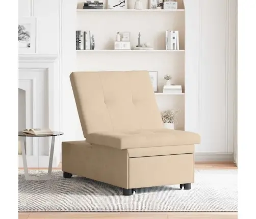 Diivanvoodi Padjaga Cream 67 X 194 X 82 Cm Mikrofiber Kangas