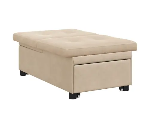 Diivanvoodi Padjaga Cream 67 X 194 X 82 Cm Mikrofiber Kangas