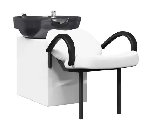 Šampūna Krēsls Balts Un Melns 63 X 141 X 92 Cm Pvc Vidaxl