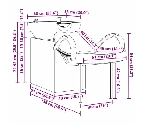 Šampooni Tool Tumehall Ja Must 63 X 141 X 92 Cm Kangas