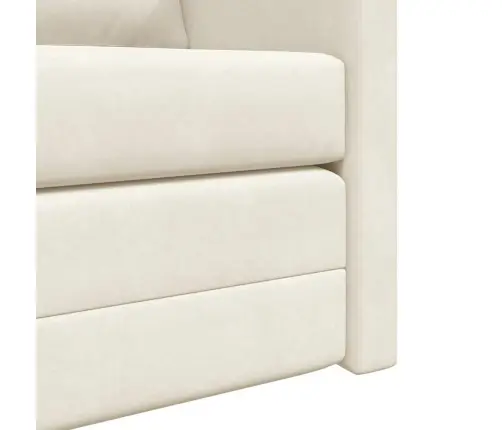 Grīdas Dīvāns Gulta Krēmkrāsa 122 X 70 X 60 Cm Samts Vidaxl